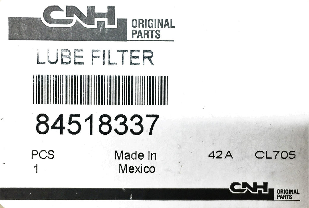 Oil Filter For Case New Holland/CNH 84518337 NOS