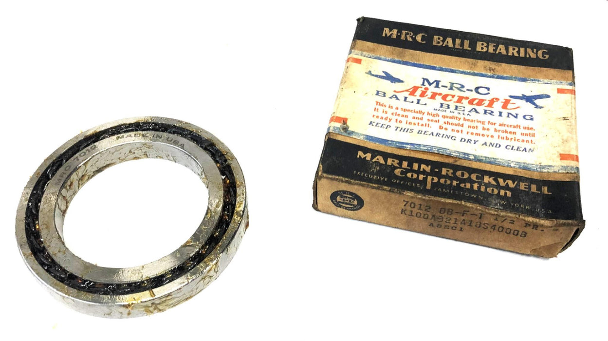MRC Aircraft Angular Contact Bearing 7012 DB-F-T 1/2 PR NOS