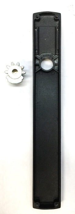 Hoffmann 10-1/2" x 1-1/2" Black Mid-Steel Handle Cover Adapter Plate NOS