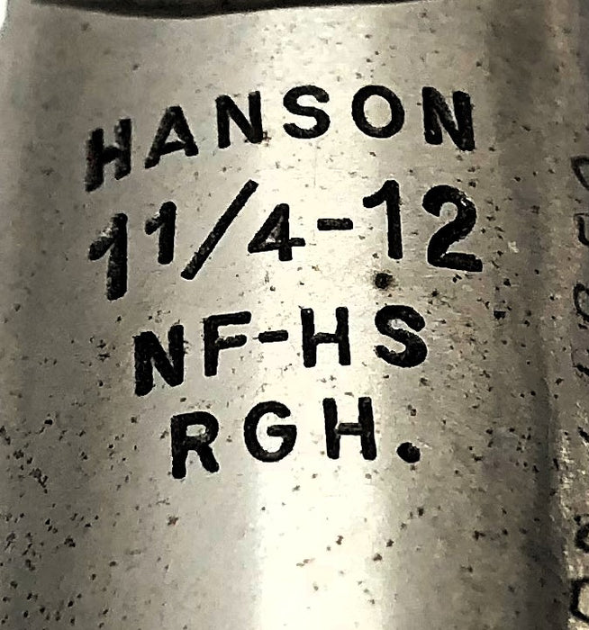 Hanson 1-1/4 INCH - 12 NF HS RGH Hand Tap USED