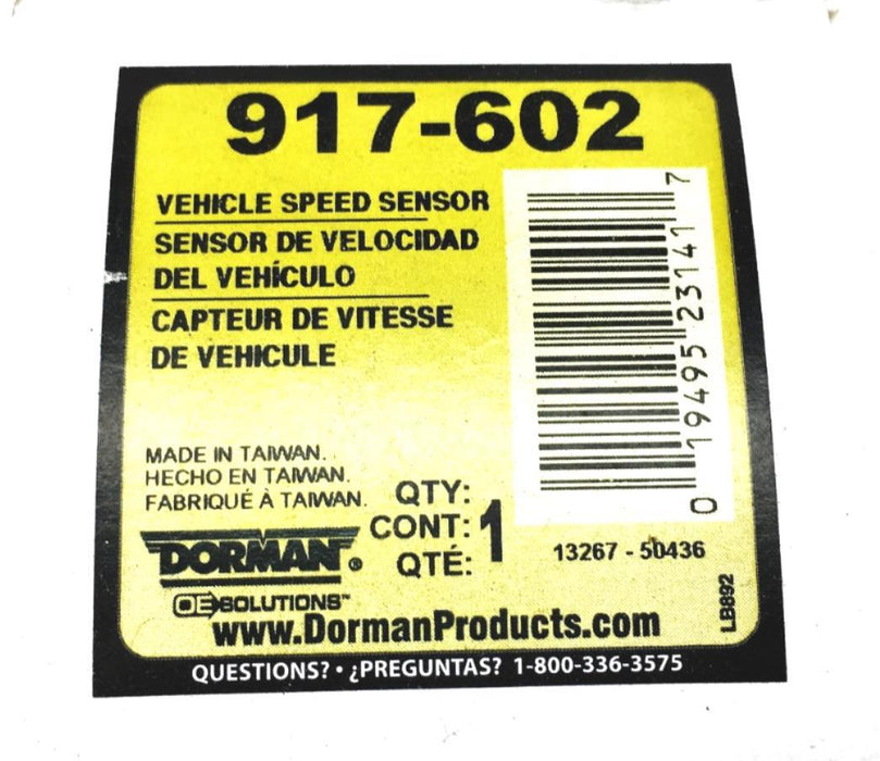 Dorman Vehicle Speed Sensor 917-602 NOS