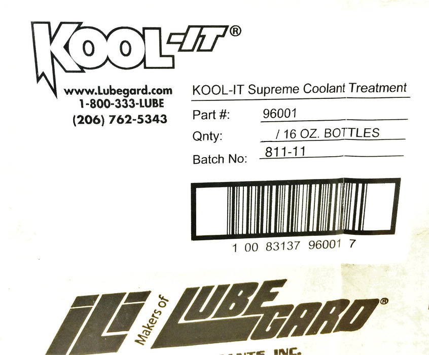 LubeGard Kool-It Supreme Coolant Treatment 96001 NOS