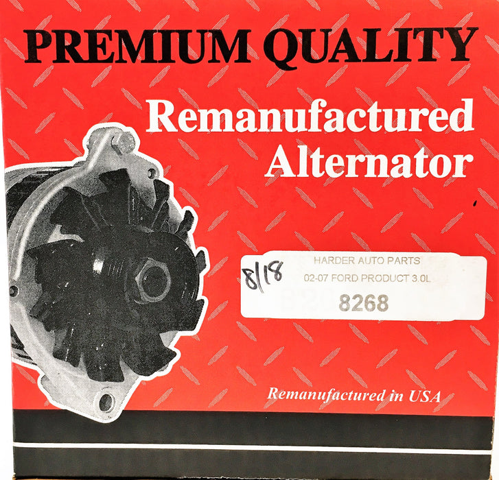 Premium Quality Alternator 8268 REMANUFACTURED