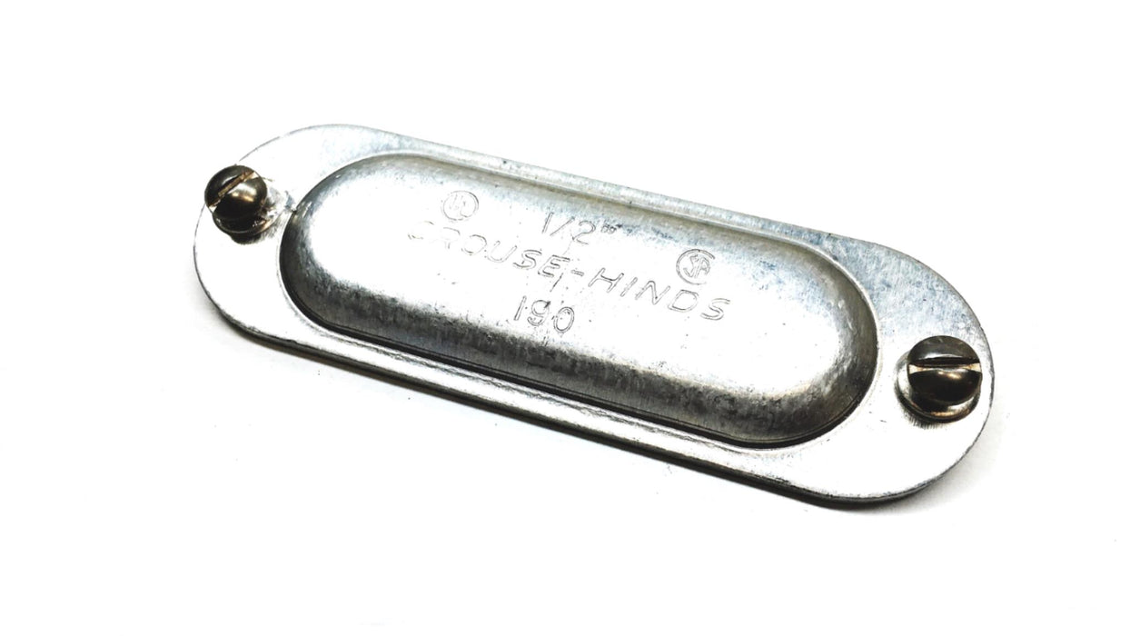 Crouse-Hinds 1/2 Inch Conduit Body Cover 190 [Lot of 3] NOS
