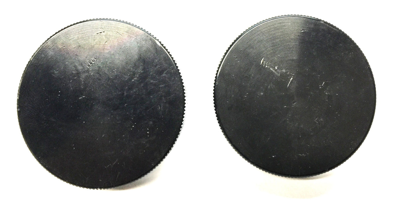 Unbranded 2" Black Aluminum Knob without Set Screw [Lot of 2] NOS