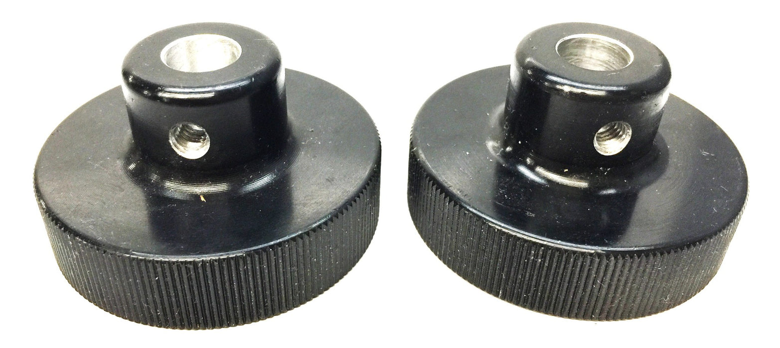 Unbranded 2" Black Aluminum Knob without Set Screw [Lot of 2] NOS