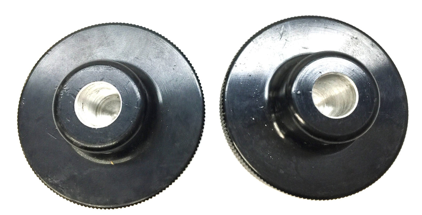 Unbranded 2" Black Aluminum Knob without Set Screw [Lot of 2] NOS
