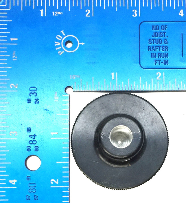 Unbranded 2" Black Aluminum Knob without Set Screw [Lot of 2] NOS