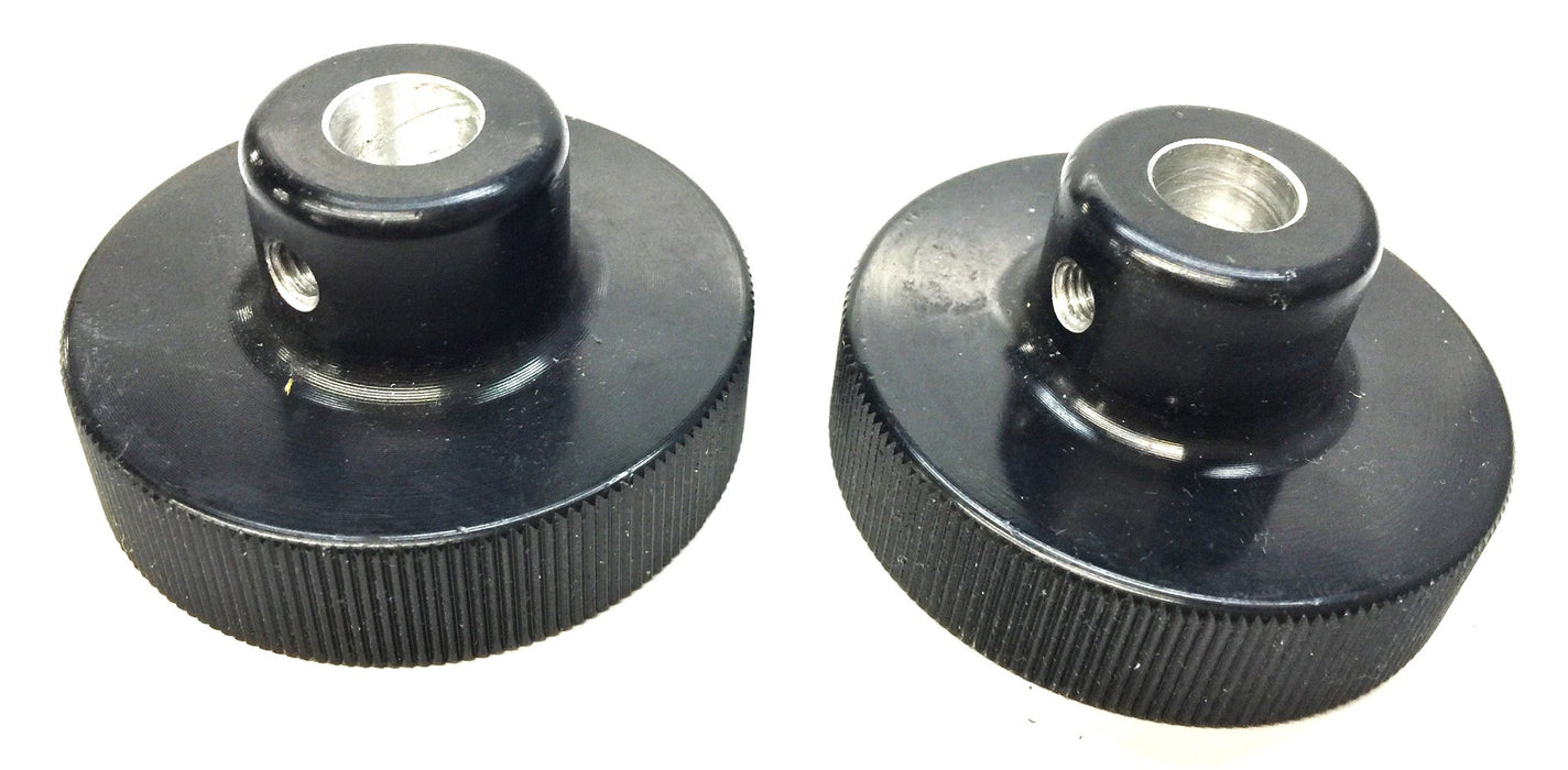 Unbranded 2" Black Aluminum Knob without Set Screw [Lot of 2] NOS