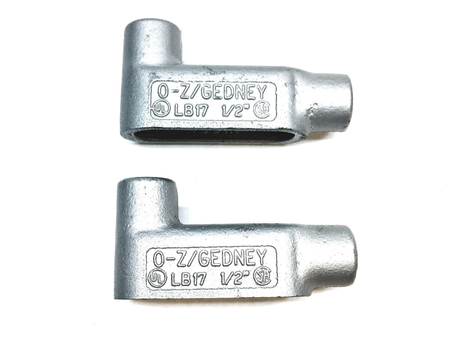 OZ Gedney 1/2 Inch 4 CU IN Conduit Body LB17 [Lot of 2] NOS