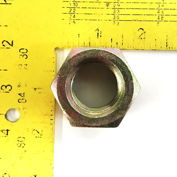 Unbranded 1" Yellow Zinc Plated Steel Hex Nut [Lot of 8] NOS