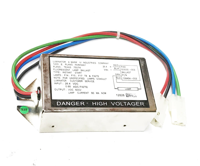 Mark IV "Luminator" Ballast Assembly 108454-002 NOS