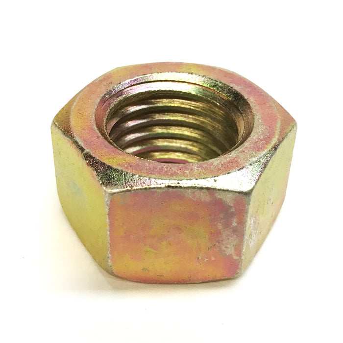 Unbranded 1" Yellow Zinc Plated Steel Hex Nut [Lot of 8] NOS