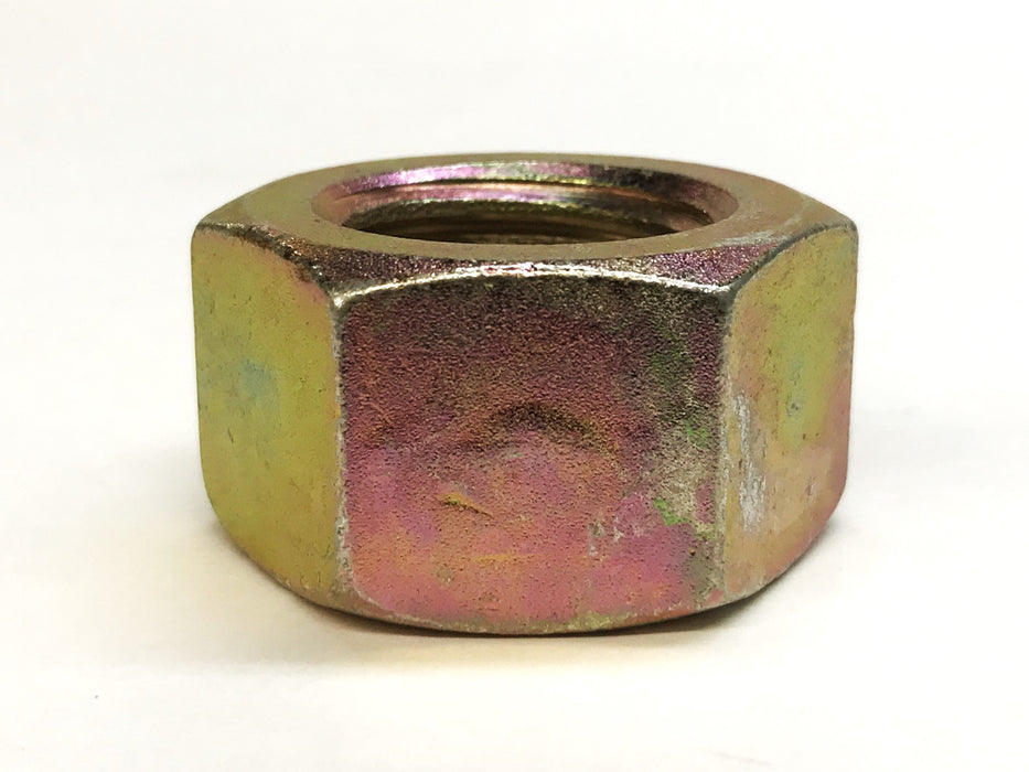 Unbranded 1" Yellow Zinc Plated Steel Hex Nut [Lot of 8] NOS