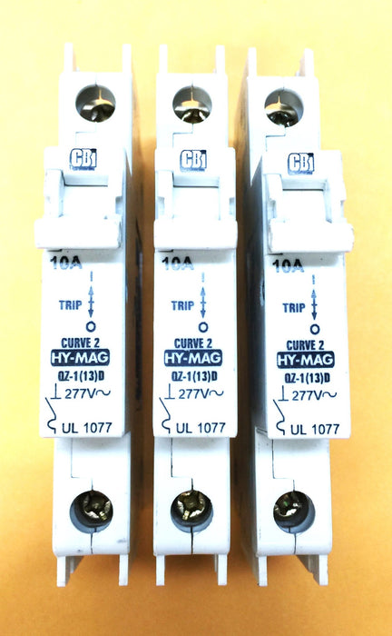 CBI Curve 2 HY-MAG Circuit Breaker QZ-1(13)D [Lot of 3] NOS