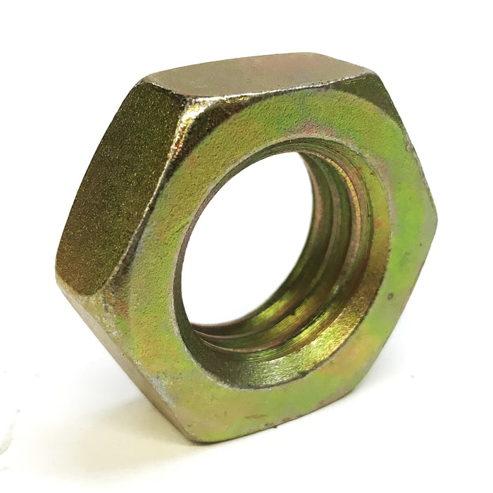 Unbranded 1" Yellow Zinc Plated Steel Thin Hex Jam Nut [Lot of 11] NOS