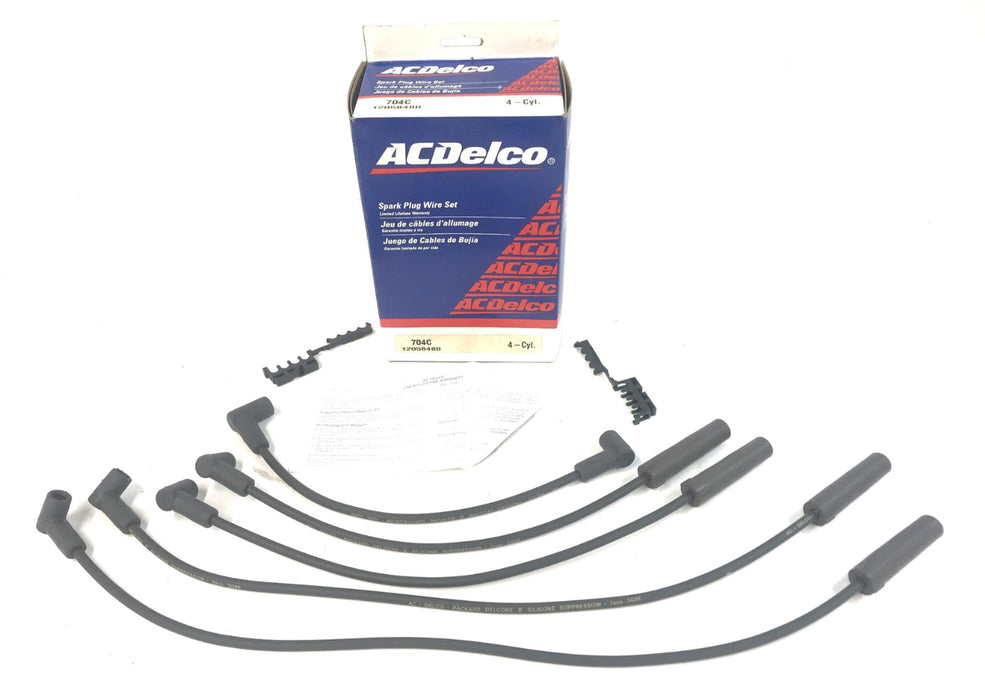 ACDelco Juego de cables para bujías de 4 cilindros 704C(12058480) NOS