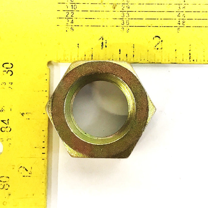 Unbranded 1" Yellow Zinc Plated Steel Thin Hex Jam Nut [Lot of 11] NOS