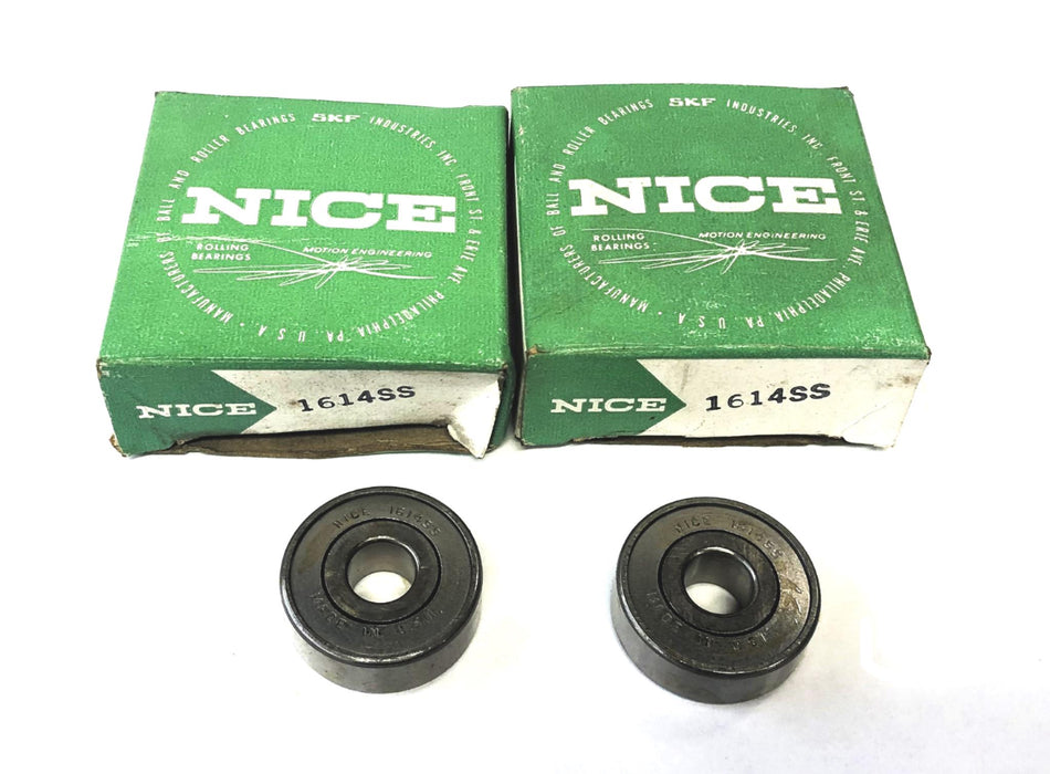 Nice Shielded Single Row Ball Bearing 1614SS [Lot of 2] NOS