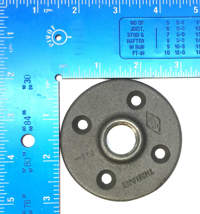 BIS 3" Prefinished Matte Black Floor Flange 1/2 [Lot of 3] NOS