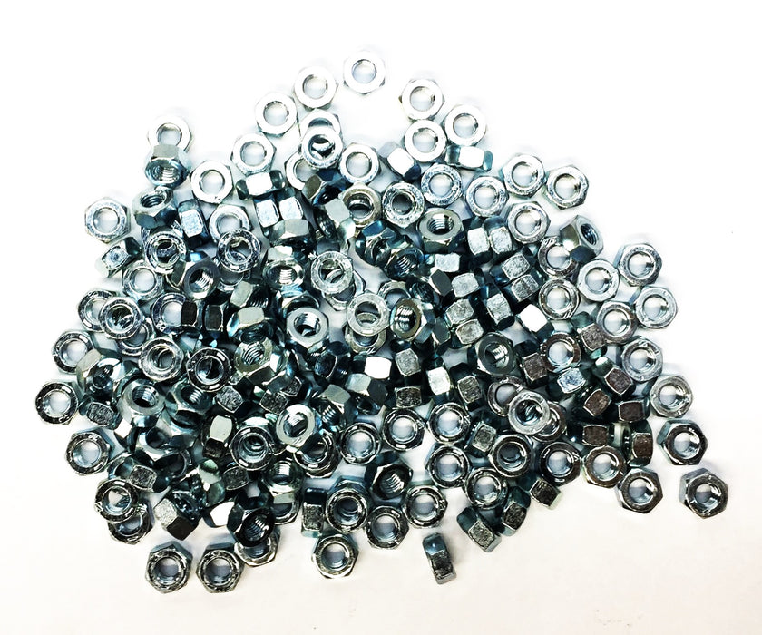 Unbranded 1/4"-28 Open Steel Hex Nut Pack (180pcs) NOS
