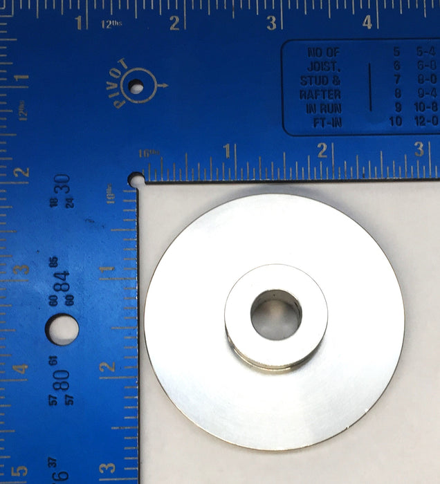 Unbranded 2-1/2" OD Aluminum 2mm V-Belt Pulley w/.5" Bore Hole [Lot of 3] NOS