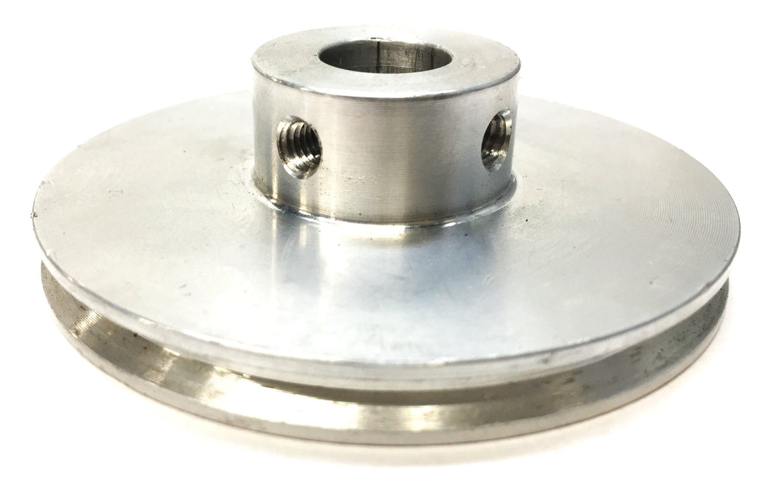 Unbranded 2-1/2" OD Aluminum 2mm V-Belt Pulley w/.5" Bore Hole [Lot of 3] NOS