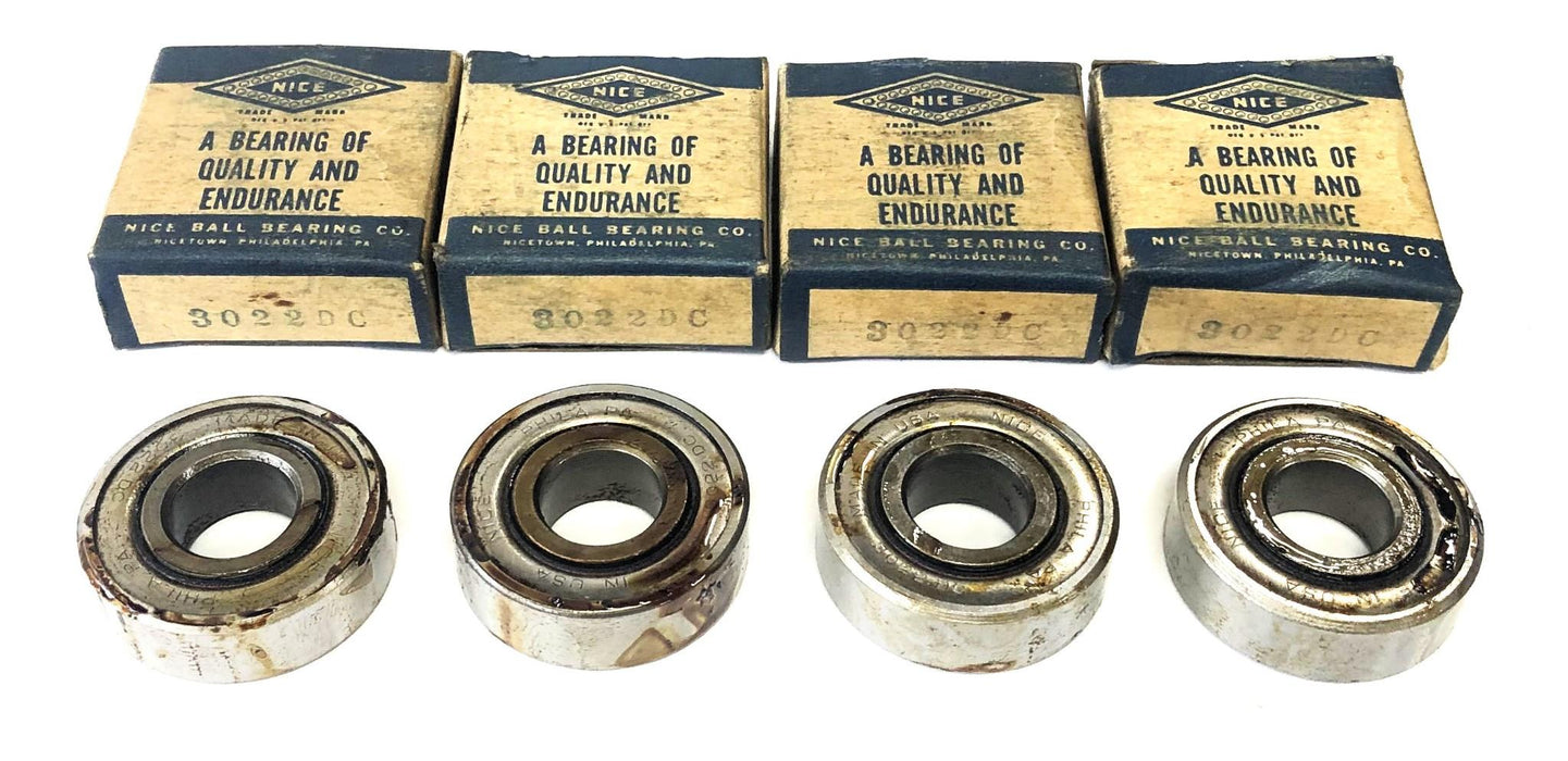 Nice Double Shielded Ball Bearing 3022DC [Lot of 4] NOS