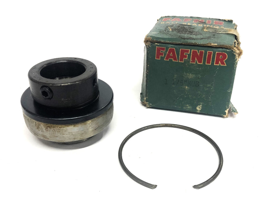 Fafnir Ball Bearing Insert With Collar And Snap Ring 1-1/8"MUB NOS
