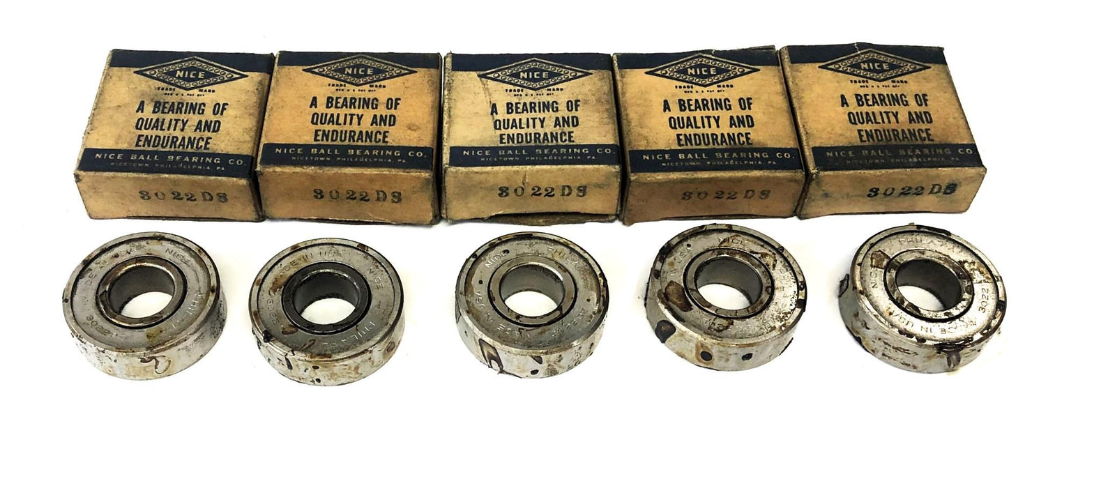 Nice Double Shielded Ball Bearing 3022DS [Lot of 5] NOS