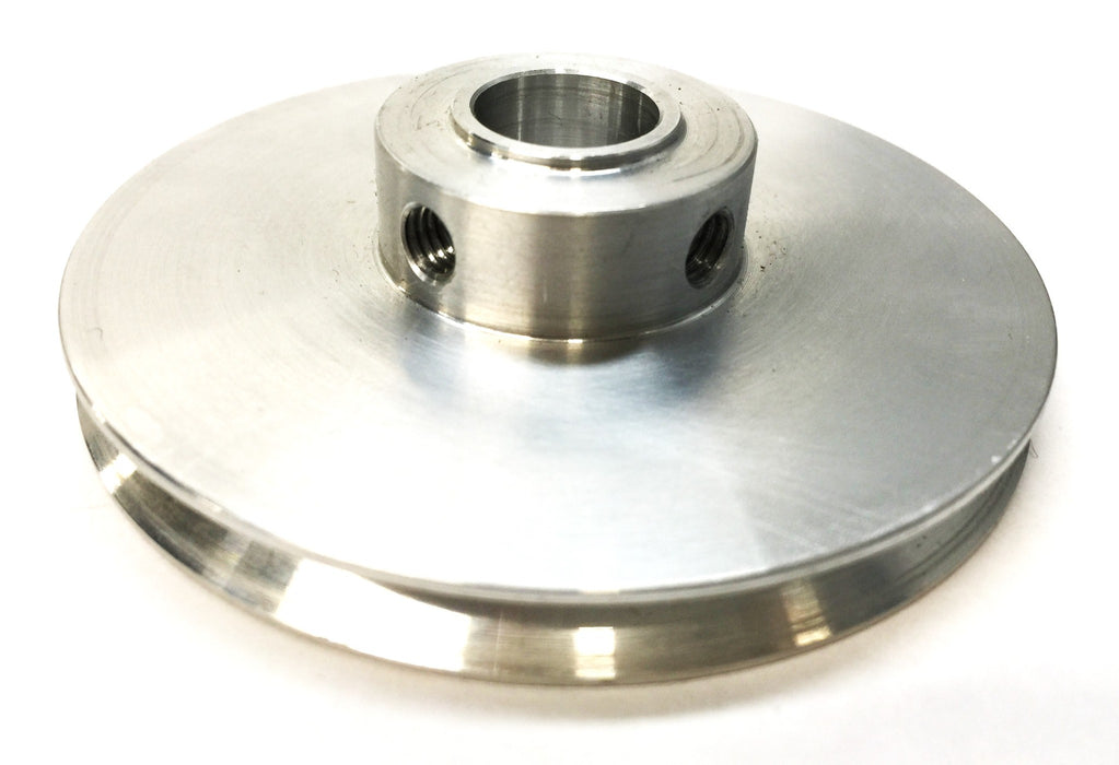 Unbranded 2-9/16" OD Aluminum 4mm V-Pulley with 1/2" Bore Hole [Lot of 5] NOS
