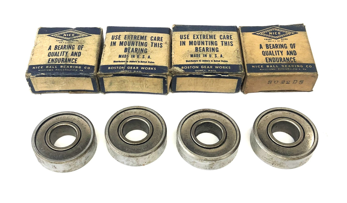 Nice Double Shielded Ball Bearing 3022 [Lot of 4] NOS