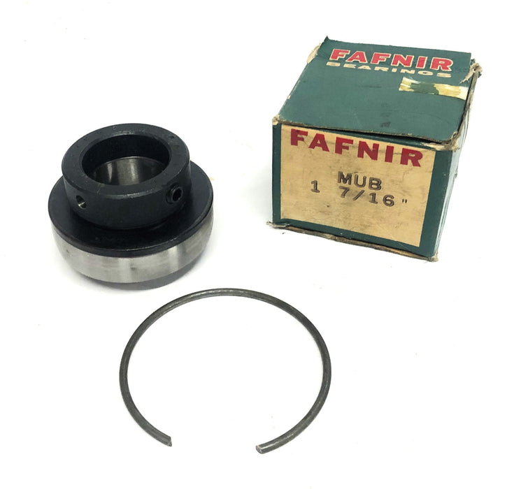 Fafnir Ball Bearing Insert With Collar And Snap Ring MUB1-7/16" NOS