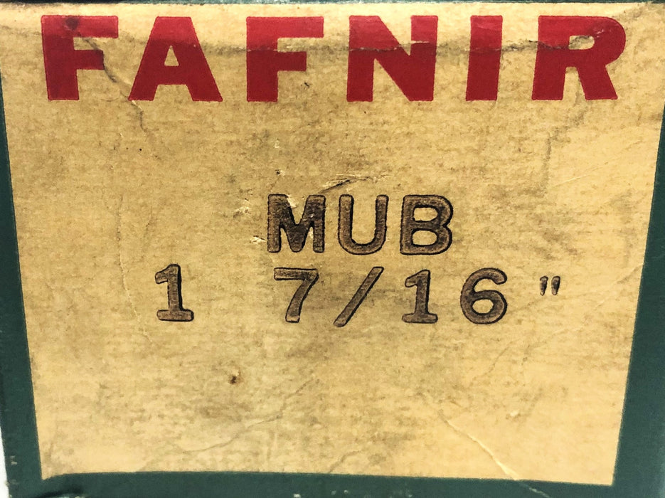 Fafnir Ball Bearing Insert With Collar And Snap Ring MUB1-7/16" NOS