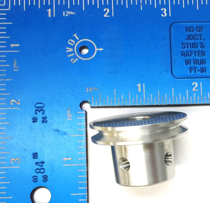 Unbranded 1-1/2" OD Aluminum 4mm V-Belt Pulley with 3/16" Bore NOS