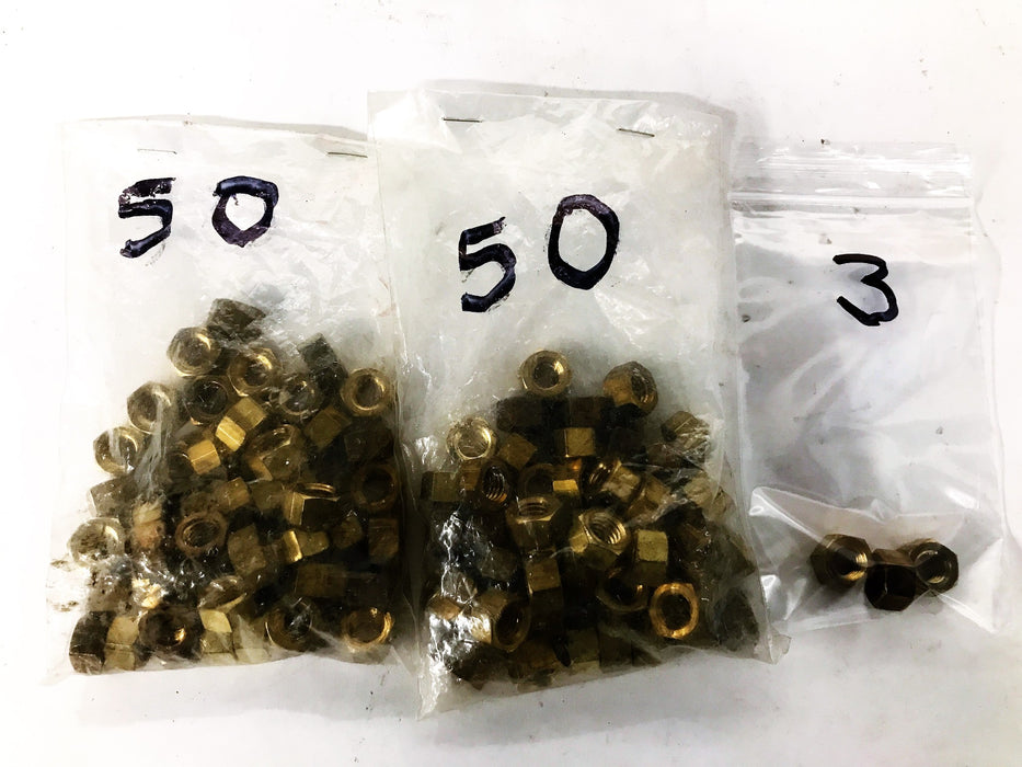 Unbranded Brass 5/16" Hex Nut Coarse Thread [Lot of 103] NOS