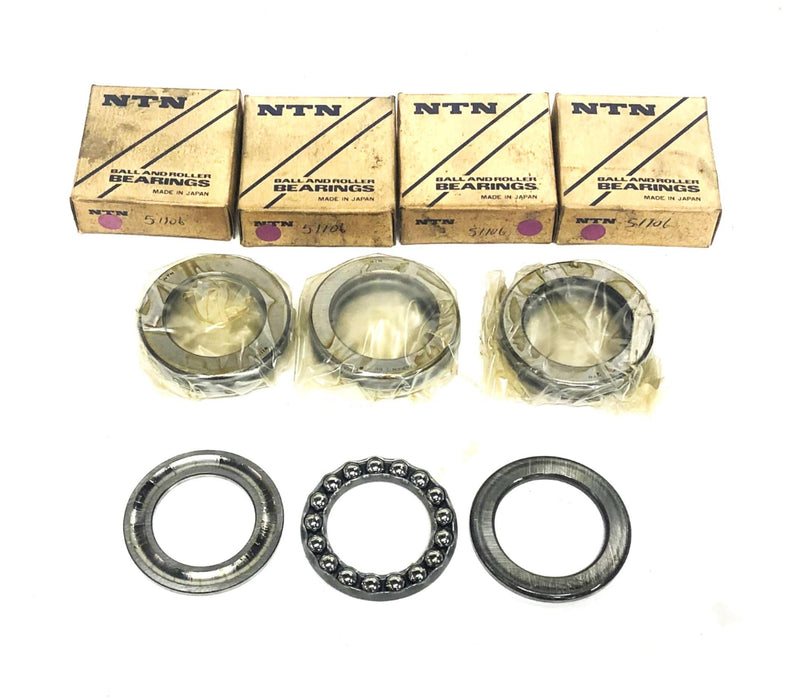 NTN Thrust Ball Bearing 51106 [Lot of 4] NOS