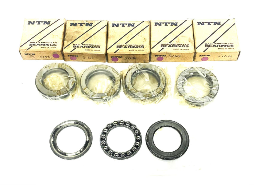NTN Thrust Ball Bearing 51106 [Lot of 5] NOS