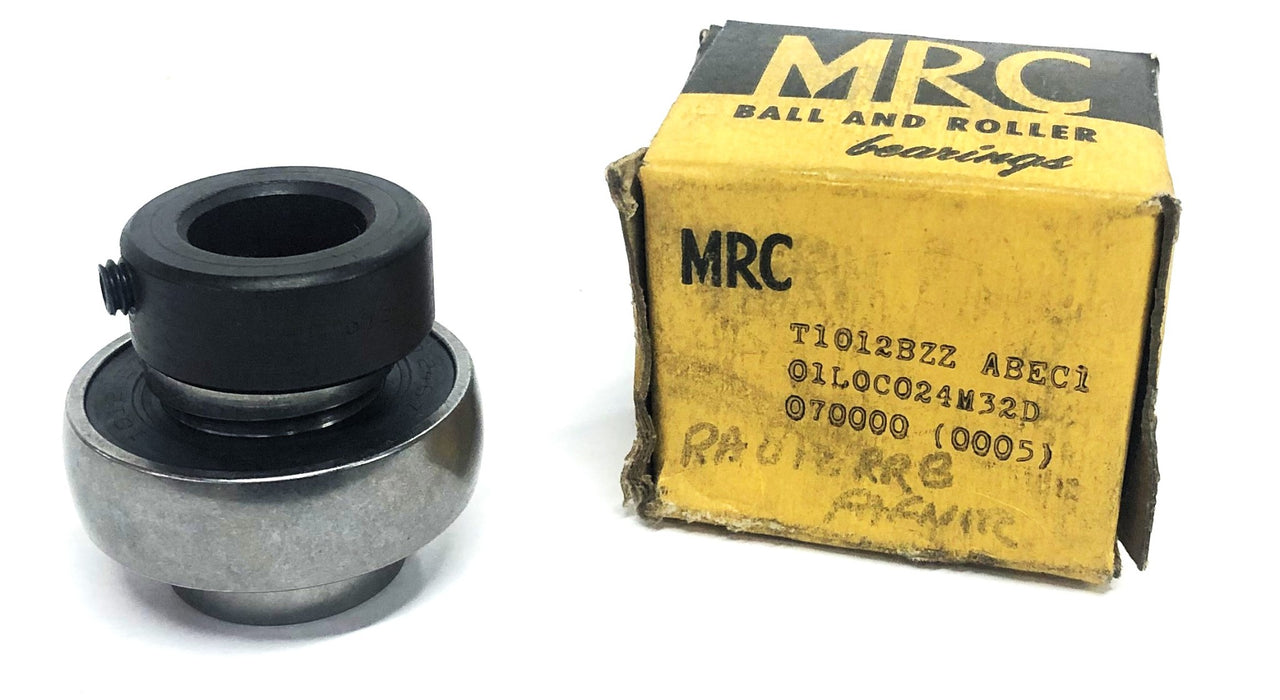 MRC ABEC 1 Ball Bearing Insert With Collar T1012BZZ NOS