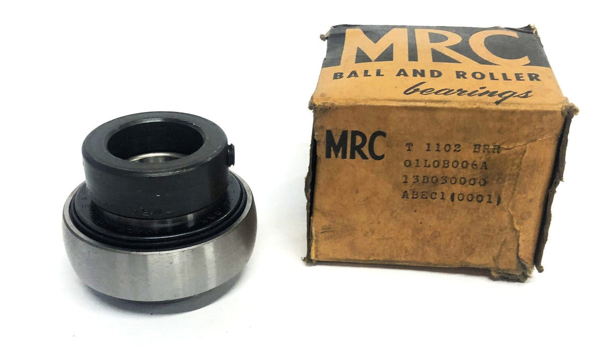 MRC ABEC 1 Ball Bearing Insert With Collar T1102BRR NOS