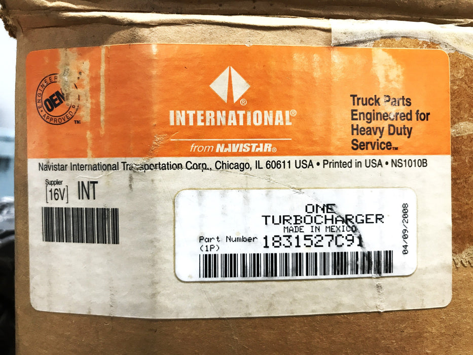 International Garrett Turbocharger 1831527C91 NOS