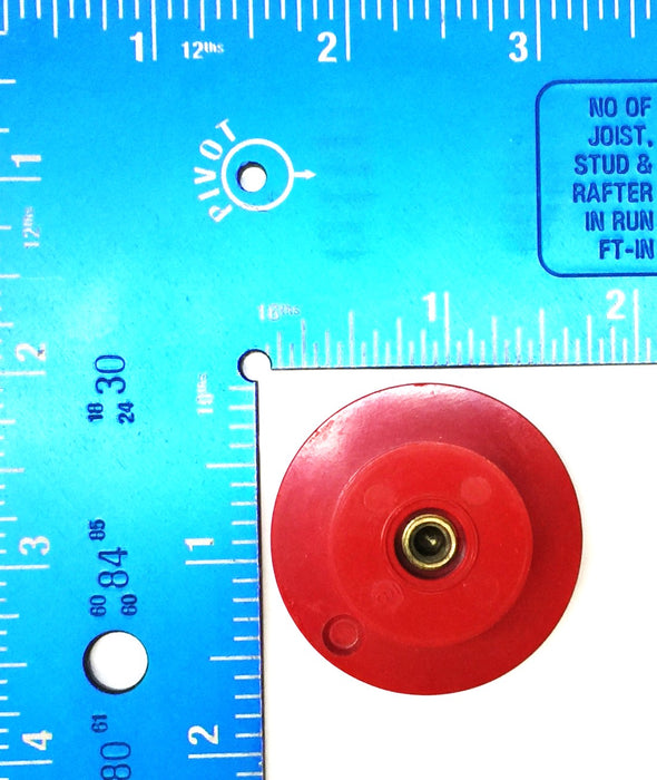 Unbranded 1-1/2" Plastic Red Threaded Knob [Lot of 5] NOS