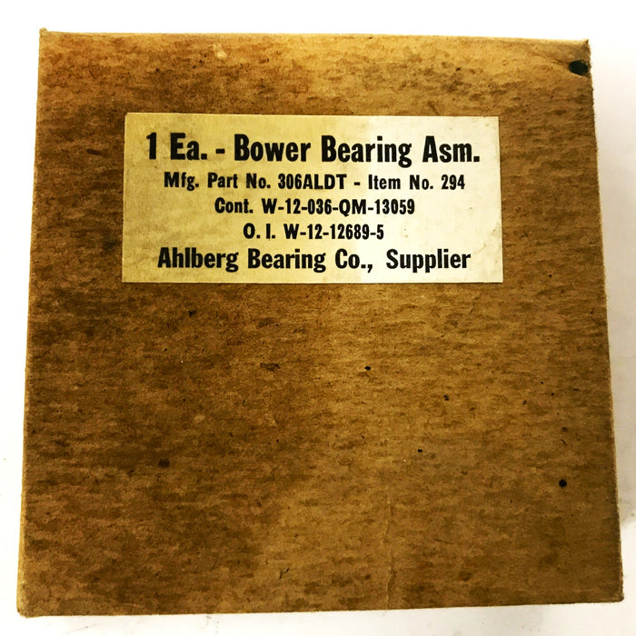 Bower Cylindrical Roller Bearing 306-ADT (306-ALDT) NOS