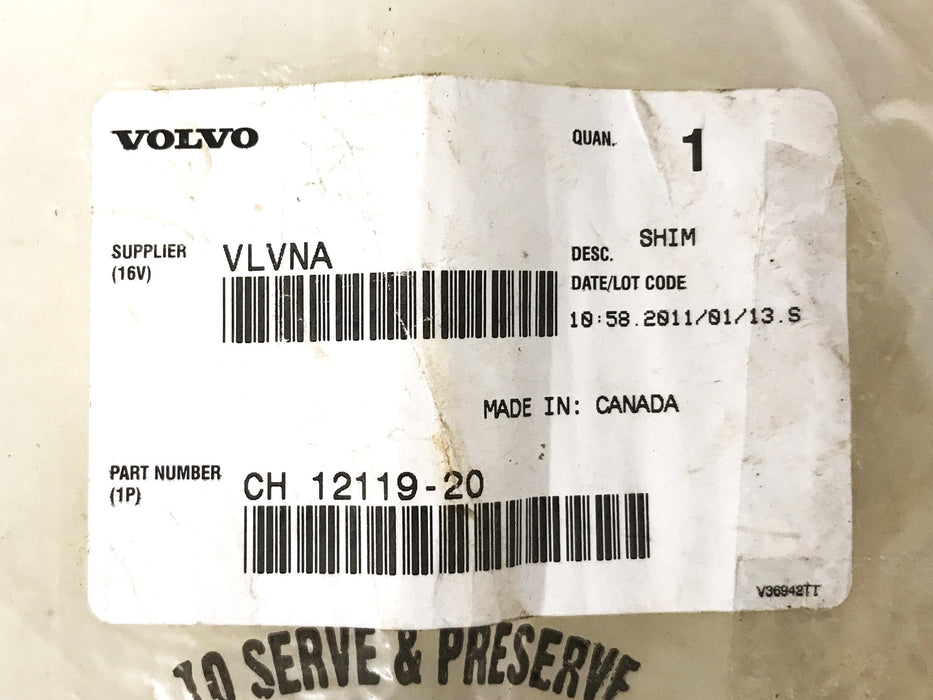 Volvo Construction Circle Turn Shim CH12119-20 NOS