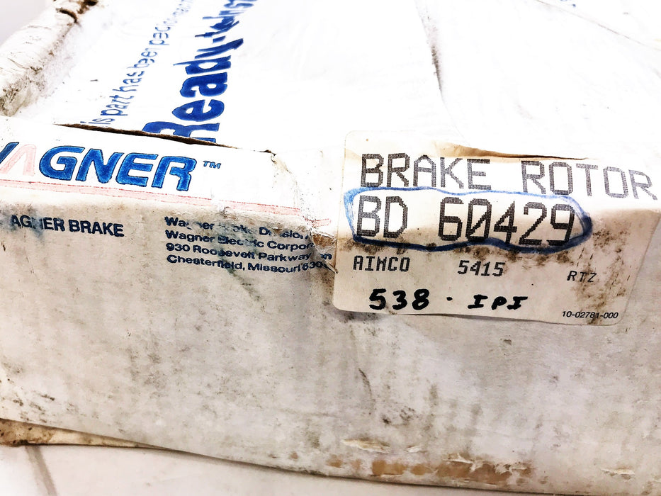 Wagner Brake Rotor and Hub BD-60429 NOS