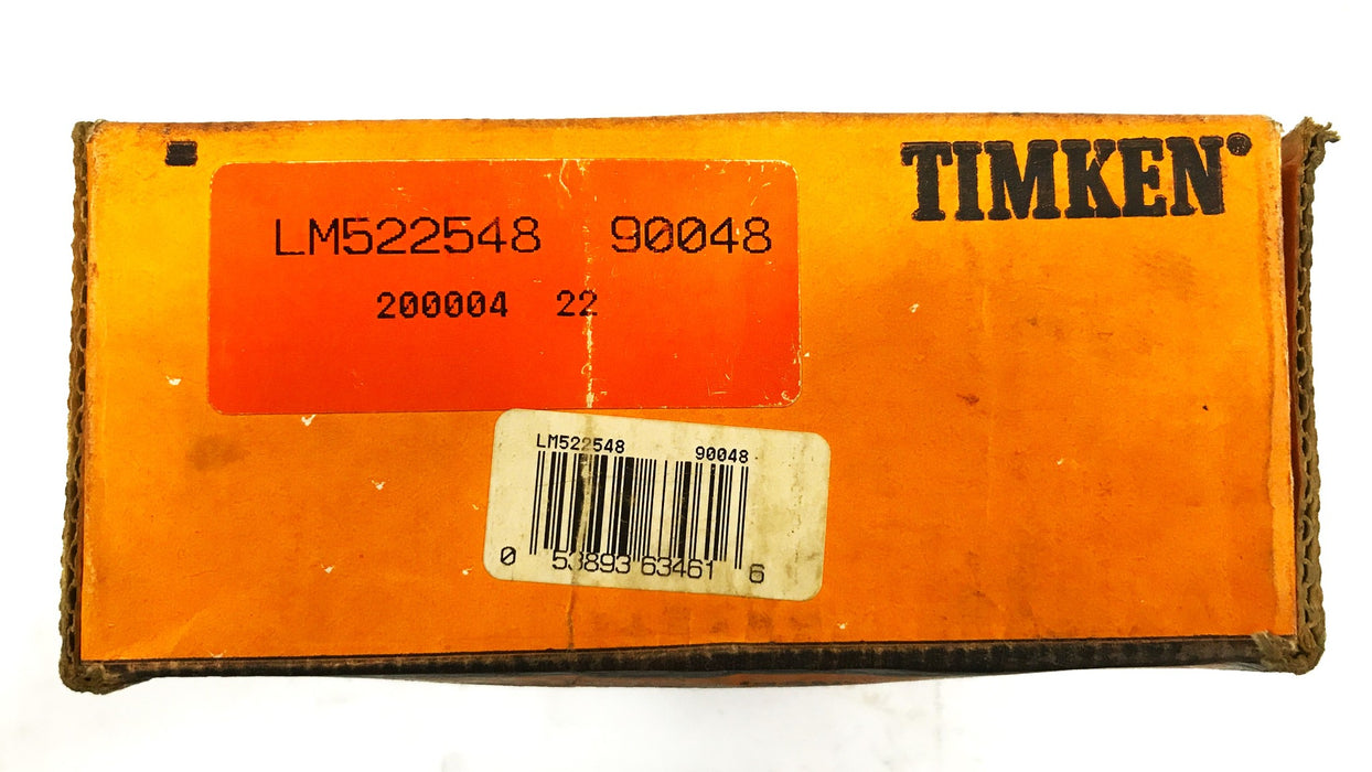 Timken Tapered Roller Bearing Double Cup and Cone Assembly LM522548-90048 NOS