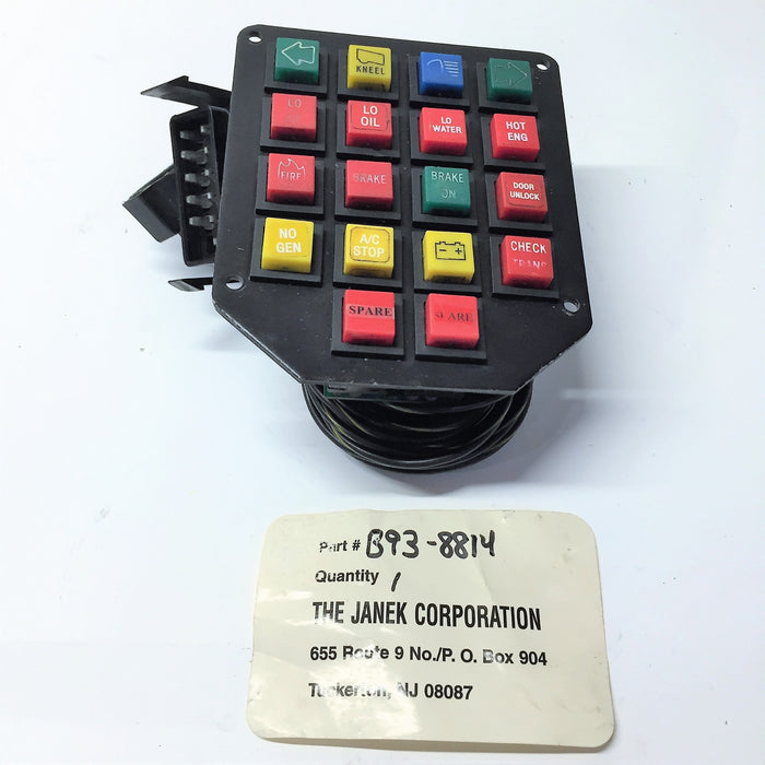 Janek Transit Bus Diagnostic Control Panel 97-6503-00151 NOS