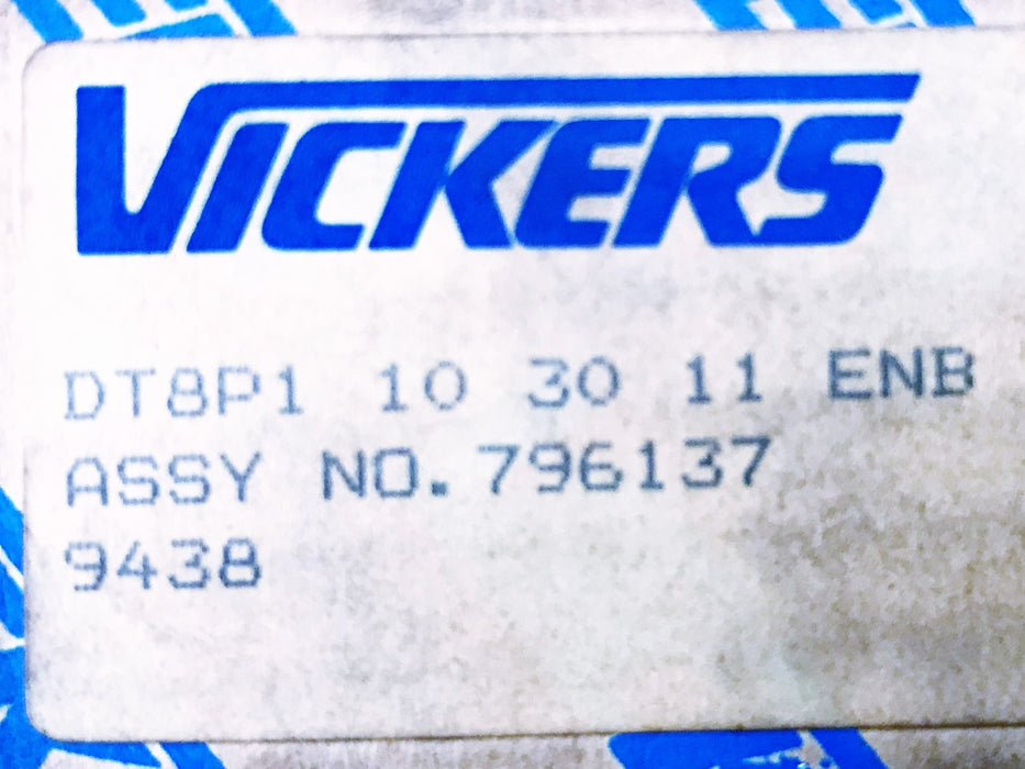 Vickers Free Flow Check Valve DT8P1-10-30-11-ENB NOS