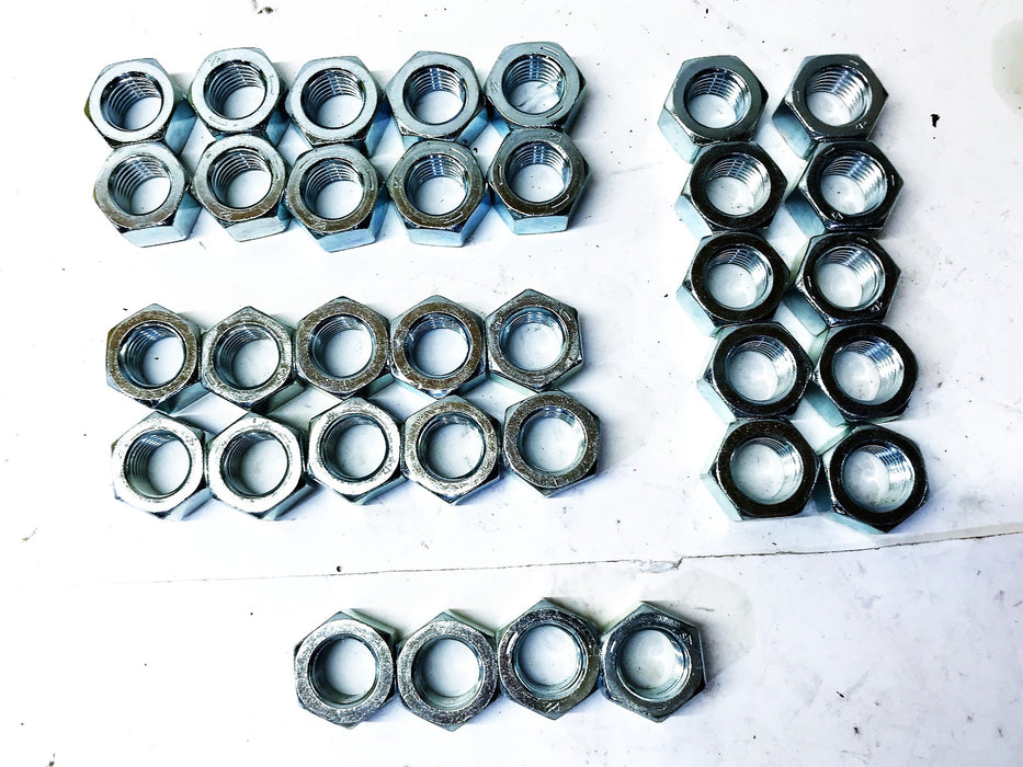 Grainger 1'-8 Galvanized Steel Nut FHNGR5-ZP [Lot of 34] NOS