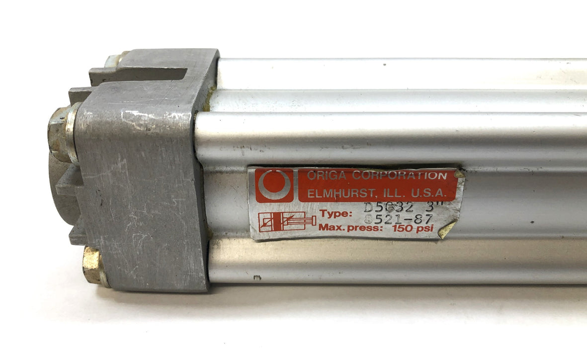 Origa Pneumatic Cylinder D5032-3" (8521-87) NOS